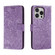 iPhone 16 Pro Lace Flower Embossing Flip Leather Phone Case - Purple