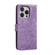 iPhone 16 Pro Lace Flower Embossing Flip Leather Phone Case - Purple