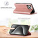 iPhone 16 Pro LC.IMEEKE Strong Magnetism Microfiber Leather Phone Case - Rose Gold