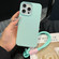 iPhone 16 Pro Leather Texture TPU Full Coverage Phone Case with Lanyard - Green