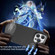 iPhone 16 Pro Leather Textured Fan Hollow Cooling MagSafe Magnetic Phone Case - Blue