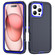 iPhone 16 Pro Life Waterproof Rugged Phone Case - Dark Blue + Royal Blue