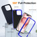 iPhone 16 Pro Life Waterproof Rugged Phone Case - Dark Blue + Royal Blue