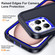 iPhone 16 Pro Life Waterproof Rugged Phone Case - Dark Blue + Royal Blue