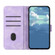 iPhone 16 Pro Line Pattern Skin Feel Leather Phone Case - Light Purple