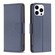 iPhone 16 Pro Litchi Texture Pure Color Flip Leather Phone Case - Blue