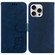 iPhone 16 Pro Little Tiger Embossed Leather Phone Case - Dark Blue