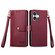 iPhone 16 Pro Love Zipper Lanyard Leather Phone Case - Red