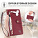 iPhone 16 Pro Love Zipper Lanyard Leather Phone Case - Red