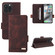 iPhone 16 Pro Magnetic Clasp Leather Phone Case - Brown