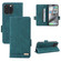 iPhone 16 Pro Magnetic Clasp Leather Phone Case - Green