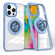 iPhone 16 Pro Magnetic Rotating Ring Holder Phone Case - Light Blue