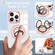 iPhone 16 Pro Magnetic Rotating Ring Holder Phone Case - Pink