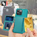 iPhone 16 Pro Magnetic Wallet Card Bag Leather Phone Case - Cyan