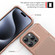 iPhone 16 Pro Magnetic Wallet Card Bag Leather Phone Case - Rose Gold