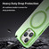 iPhone 16 Pro MagSafe Frosted Translucent TPU + PC Full Coverage Phone Case - Green