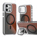 iPhone 16 Pro MagSafe Gradient Color Lens Film Phone Case with Lens Fold Holder - Black