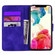 iPhone 16 Pro Mandala Embossed Dual-Fold Calf Leather Phone Case - Purple