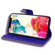 iPhone 16 Pro Mandala Embossed Dual-Fold Calf Leather Phone Case - Purple