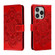 iPhone 16 Pro Mandala Embossing Pattern Horizontal Flip Leather Phone Case - Red