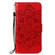 iPhone 16 Pro Mandala Embossing Pattern Horizontal Flip Leather Phone Case - Red