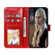 iPhone 16 Pro Mandala Embossing Pattern Horizontal Flip Leather Phone Case - Red