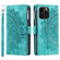 iPhone 16 Pro Multi-Card Totem Zipper Leather Phone Case - Green