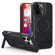 iPhone 16 Pro Multi-function Holder MagSafe PU Phone Case - Black
