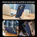iPhone 16 Pro Multi-function Holder MagSafe PU Phone Case - Blue