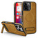 iPhone 16 Pro Multi-function Holder MagSafe PU Phone Case - Brown