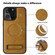 iPhone 16 Pro Multi-function Holder MagSafe PU Phone Case - Brown