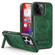 iPhone 16 Pro Multi-function Holder MagSafe PU Phone Case - Green