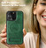 iPhone 16 Pro Multi-function Holder MagSafe PU Phone Case - Green