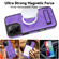 iPhone 16 Pro Multi-function Holder MagSafe PU Phone Case - Purple Taro