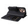 iPhone 16 Pro Multi-Function Wallet 10 Card Slots Leather Phone Case - Black