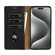 iPhone 16 Pro N.BEKUS CSJ-P1 Solid Color Leather Phone Case - Black iPhone 16 Pro N.BEKUS CSJ-P1 Solid Color Leather Phone Case - Black