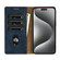 iPhone 16 Pro N.BEKUS CSJ-P1 Solid Color Leather Phone Case - Blue iPhone 16 Pro N.BEKUS CSJ-P1 Solid Color Leather Phone Case - Blue