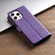iPhone 16 Pro N.BEKUS CSJ-P1 Solid Color Leather Phone Case - Purple iPhone 16 Pro N.BEKUS CSJ-P1 Solid Color Leather Phone Case - Purple