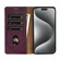 iPhone 16 Pro N.BEKUS CSJ-P1 Solid Color Leather Phone Case - Wine Red iPhone 16 Pro N.BEKUS CSJ-P1 Solid Color Leather Phone Case - Wine Red