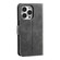 iPhone 16 Pro Nail Skin Feel Stitching Calf Texture Leather Phone Case - Grey