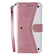 iPhone 16 Pro Nail Skin Feel Stitching Calf Texture Leather Phone Case - Rose Gold