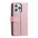 iPhone 16 Pro Nine Card Zipper Bag Leather Phone Case with Lanyard - Pink