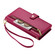 iPhone 16 Pro Nine Card-slot Zipper Wallet Bag Leather Phone Case - Red