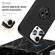 iPhone 16 Pro PC Hybrid TPU Magnetic Ring Holder Phone Case - Black