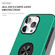 iPhone 16 Pro PC Hybrid TPU Magnetic Ring Holder Phone Case - Dark Green