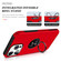 iPhone 16 Pro PC Hybrid TPU Magnetic Ring Holder Phone Case - Red