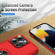 iPhone 16 Pro Pioneer Armor Heavy Duty PC + TPU Phone Case with Holder - Red+Black