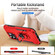 iPhone 16 Pro Pioneer Armor Heavy Duty PC + TPU Phone Case with Holder - Red+Black