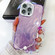 iPhone 16 Pro Plating Glitter Texture Chain Wristband TPU Phone Case with Lens Film - Purple Feather Yarn iPhone 16 Pro Plating Glitter Texture Chain Wristband TPU Phone Case with Lens Film - Purple Feather Yarn