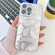 iPhone 16 Pro Plating Glitter Texture Fold Holder TPU Phone Case with Lens Film - White Feathers